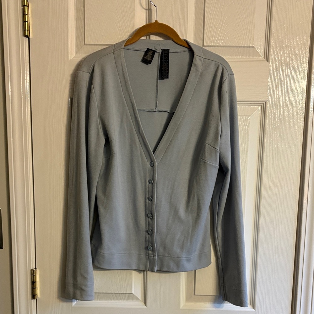Chic Light Gray Knit Cardigan